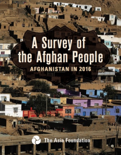 亚洲基金会发布2016年阿富汗民意调查结果